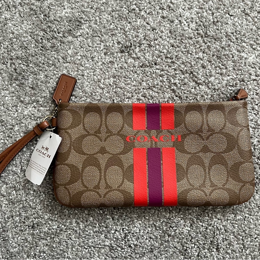 Coach large wristlet wallet NWT